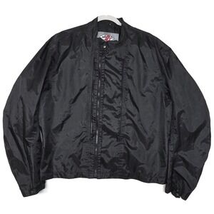 Joe Rocket Jacket Mens XL Black Lightweight Motorcycle Riding Full Zip Lined